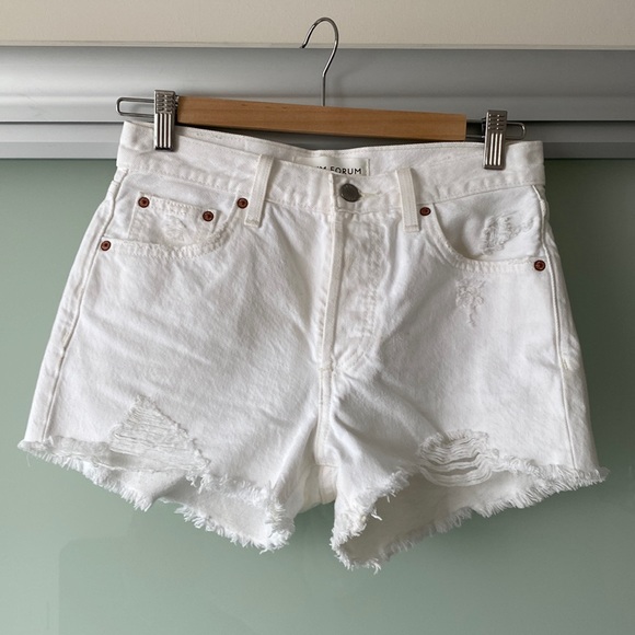 Denim forum white shorts - Picture 1 of 2
